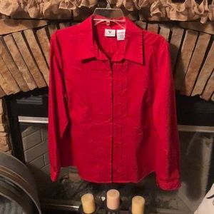 Red long sleeve button up (size XL)